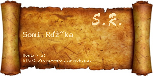 Somi Réka névjegykártya